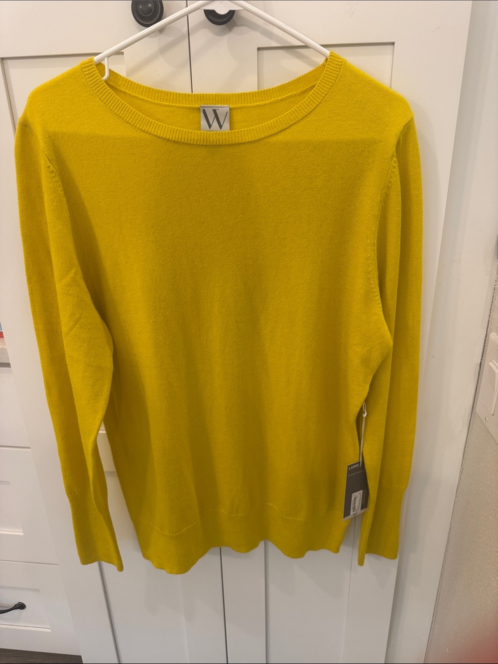 Worthington Women’s (Sz L) Yellow Crewneck Sweater